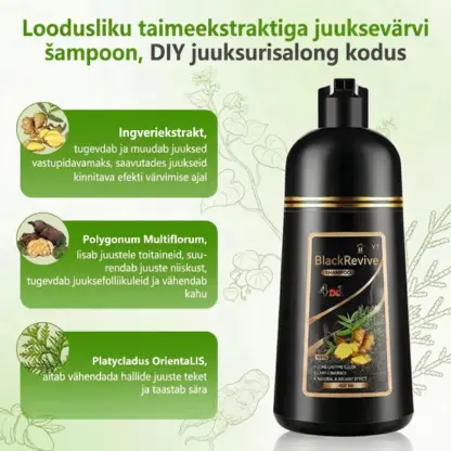 BlackRevive™ must juuksevärvi šampoon