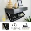 FloatShelf™ seinakinnitusega salalaekaga riiul (53 x 17,5 x 5 cm)