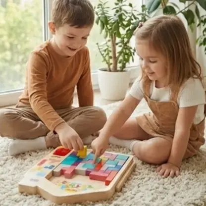 Laste puidust klotsimäng TetriWood™