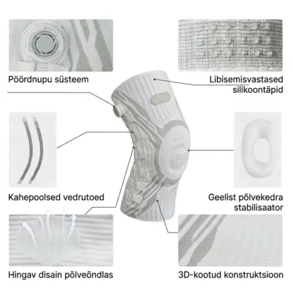 Athlexa™ reguleerimisnupuga kompressioonpõlvetoed – 2 pakki-middle