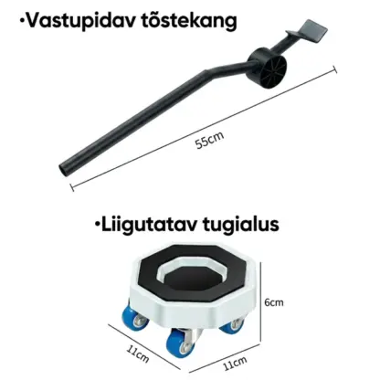 FurnyFlex™ mööbli transpordirullikute komplekt-middle
