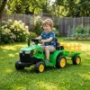 FarmRider™ trattore elettrico cavalcabile per bambini con rimorchio