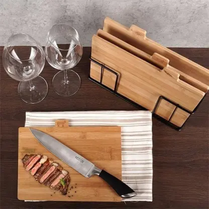 ChopZone™ Set di taglieri in bambù multifunzionali