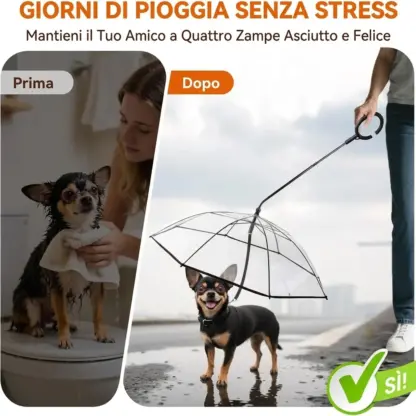 PawBrella™ ombrello per guinzaglio regolabile per cani