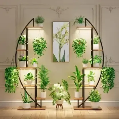 Moonflower™ Supporto per piante a mezzaluna con illuminazione
