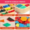 GeoMag™ set di puzzle geometrico magnetico in legno
