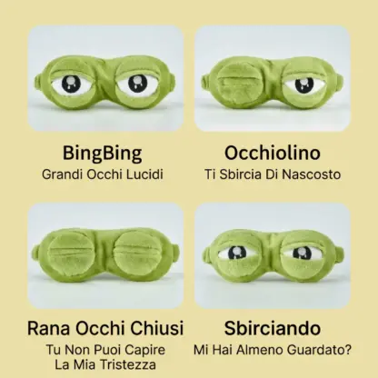 DreamToad™ mascherina per dormire con occhi da rana