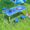 CampMate™ Tavolo da campeggio pieghevole in alluminio con 4 sedie