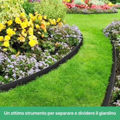 EasyBorder™ bordo per prato in plastica con chiodi - 10m
