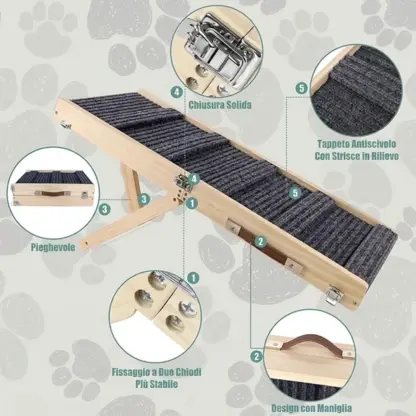 PawClimb™ rampa per cani pieghevole e regolabile