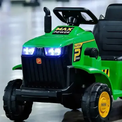 FarmRider™ trattore elettrico cavalcabile per bambini con rimorchio
