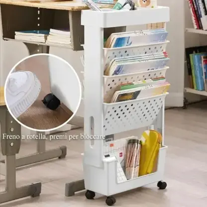 BookCart™ libreria mobile a 5 ripiani