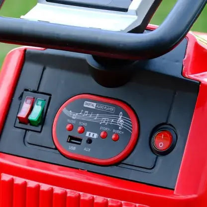 FarmRider™ trattore elettrico cavalcabile per bambini con rimorchio