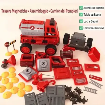 MagnaFleet™ Set di tessere magnetiche componibili 8 in 1