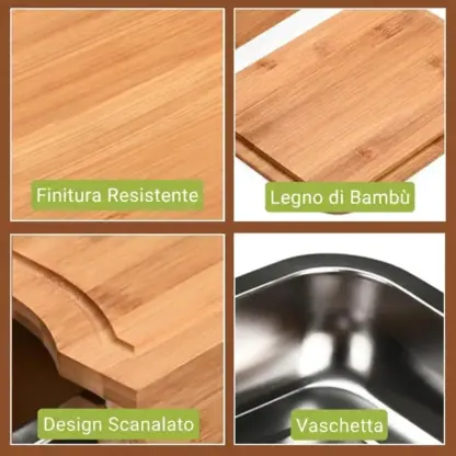 ChopStar™ tagliere in bambù con cassetti-middle