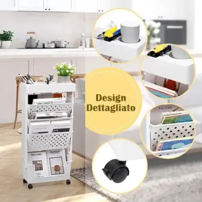 BookCart™ libreria mobile a 5 ripiani-middle