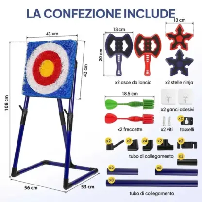 AimStrike™ gioco di lancio di ascia e shuriken per bambini-middle