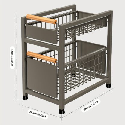 SlideRaw™ portaoggetti a cassetto scorrevole a 2 livelli-middle