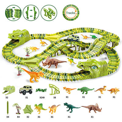 Pista per auto dei dinosauri DinoRoad