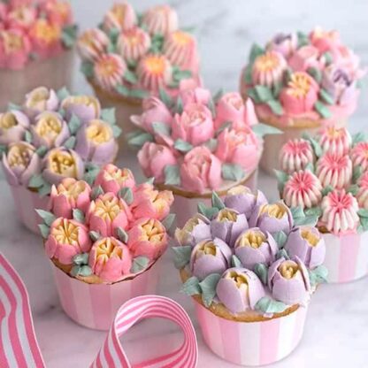 Set de decoración floral para tartas y pasteles