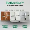 Reflectiva™ 3D PVC καθρέφτης τοίχου πάνελ 50 x 50 εκ. - 8 τεμάχια