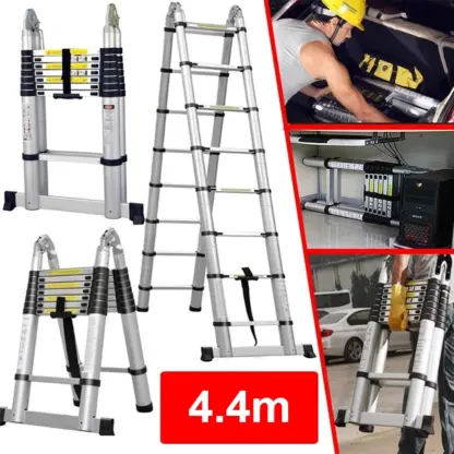 LadMax™ αλουμινένια τηλεσκοπική αναδιπλούμενη σκάλα 220-440 εκ.
