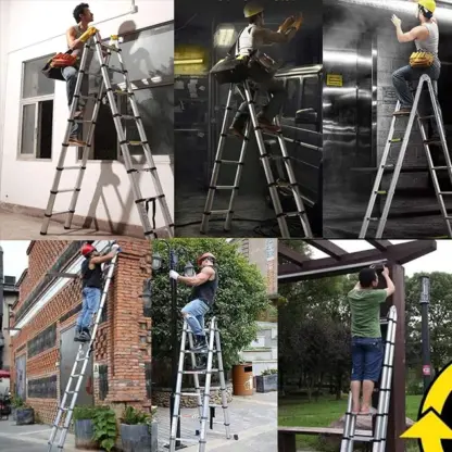LadMax™ αλουμινένια τηλεσκοπική αναδιπλούμενη σκάλα 220-440 εκ.