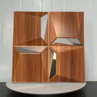 Reflectiva™ 3D PVC καθρέφτης τοίχου πάνελ 50 x 50 εκ. - 8 τεμάχια