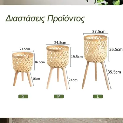 RattanBloom™ δαπέδου ρατάν ανθοδοχεία-middle
