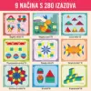 GeoMag™ geometrijski magnetski drveni puzzle set