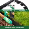 EasyBorder™ plastična ogradica za travnjak s čavlima - 10m