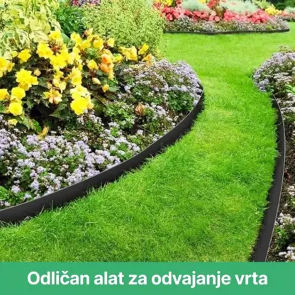 EasyBorder™ plastična ogradica za travnjak s čavlima - 10m