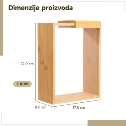 ClearGrain™ drveno-akrilna posuda za pohranu (3 kom.)