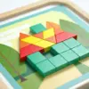 GeoMag™ geometrijski magnetski drveni puzzle set