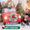 SantaRide™ Božićni komplet za ukrašavanje automobila s motivom kišnog jelena i svjetlima