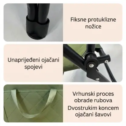 ComfyCamper™ sklopivo podstavljeno sjedalo za kampiranje