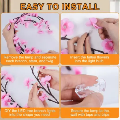 FloraVine™ zidne svjetiljke s cvjetnim motivom vinove loze - 144 LED