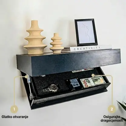 FloatShelf™ zidna polica s tajnim pretincem (53 x 17,5 x 5 cm)-middle