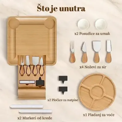 Plattera™ set daske za sir i suhomesnate proizvode-middle