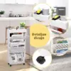 BookCart™ 5-etažna pokretna polica za knjige-middle