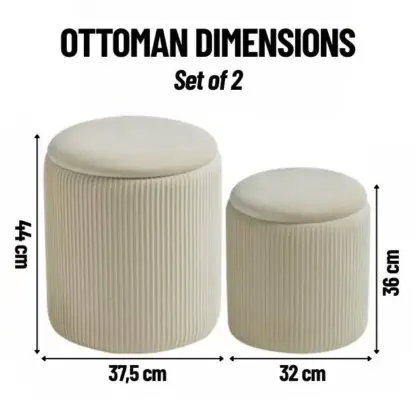 Tabura™ Set otomana za pohranu s dvostranim poklopcem-middle