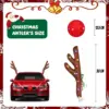 SantaRide™ Božićni komplet za ukrašavanje automobila s motivom kišnog jelena i svjetlima-middle