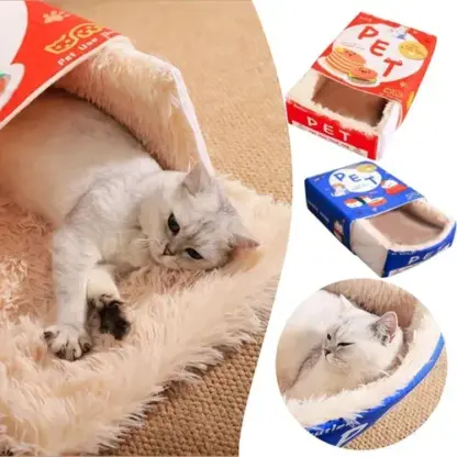 FluffyBox™ doboz alakú plüss macskaágy