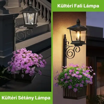 BloomLamp™ kaspó napelemes lámpással