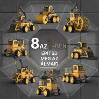 MagnaFleet™ 8 az 1-ben mágneses építőlap építődoboz