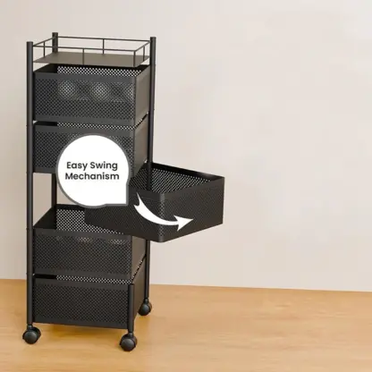 SpinRack™ forgatható állvány kocsi - 4 szint