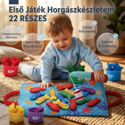 HookaPlay™ Montessori horgász- és válogatójáték kisgyermekeknek