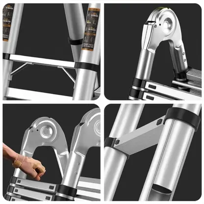 LadMax™ alumínium teleszkópos összecsukható létra 220-440 cm