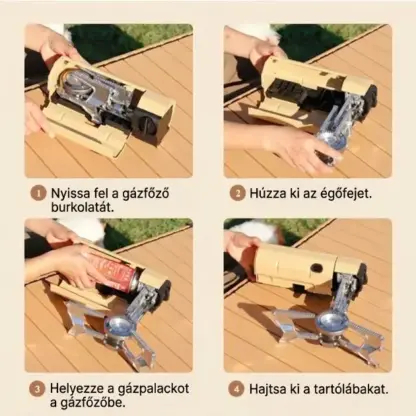 FlameGo™ összecsukható hordozható gázfőző