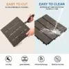 DeckLock™ egymásba illeszthető PVC fa utánzatú padlólapok – 12x (30x30cm) = 1,08 m²